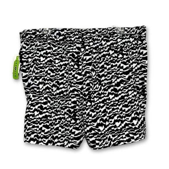 Open Edit Volley Swim Trunks Elastic Waistband Built-In Mesh Black/White XL NWT - Picture 4 of 8
